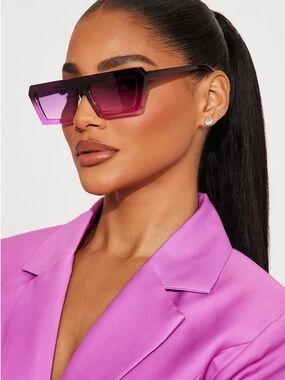 Purple Gradient Square Women's Sunglasses